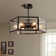 Rustic 6 - Light Dimmable Hexagon Pendant Light with Clear Acrylic Shade