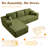 Cloudelle Compression Packed No Assembly Required 2 - Piece Corduroy Sectional-1893943910-1893943929