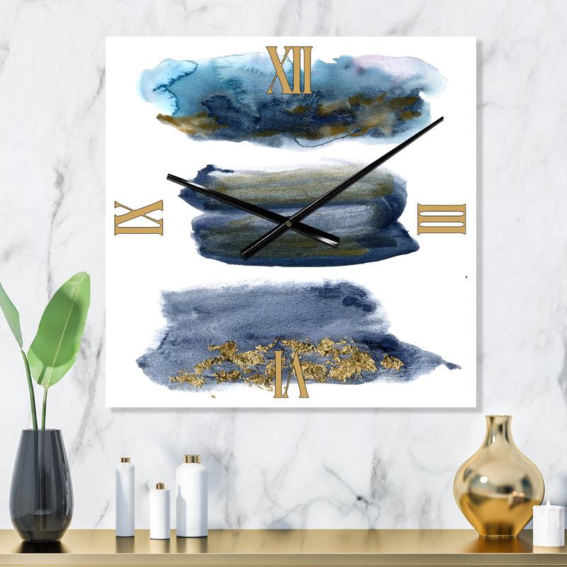 Horloge murale Aquatic Abstracts Clouds, Grand