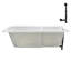 Baignoire de trempage en acrylique 66 po x 34 po, drain inclus-97544473