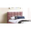 Lit contemporain avec tête de lit et lit gigogne rembourrés roses pour la décoration de chambre à coucher