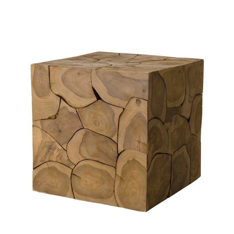 Austyn Solid Wood Block End Table