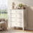 Philomena White Fluted 4 Drawer Dresser For Bedroom