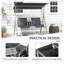 Balancelle de porche Outsunny pour 2 personnes avec support, auvent, table de rangement et porte-gobelets, coussins en polyester gris pour terrasse et jardin