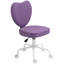 Chaise de bureau à dossier ajustable, tissu mauve, design moderne pour la maison