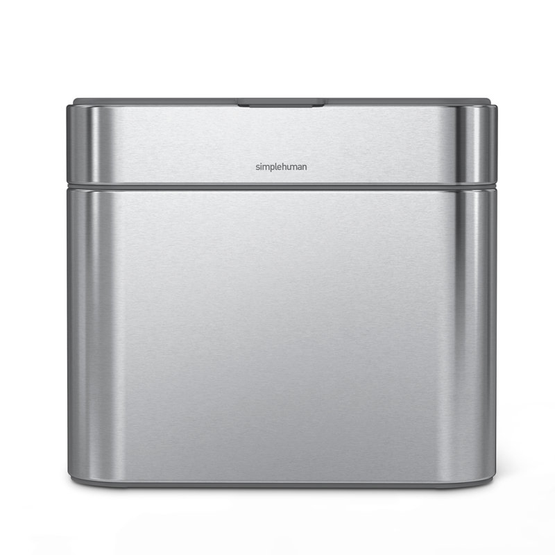 simplehuman 4 Liter / 1.06 Gallon Compost Caddy, Detachable and Countertop Bin Trash Can, Stainless Steel