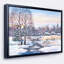 «Russian Winter Village», impression sur toile encadrée-26664243