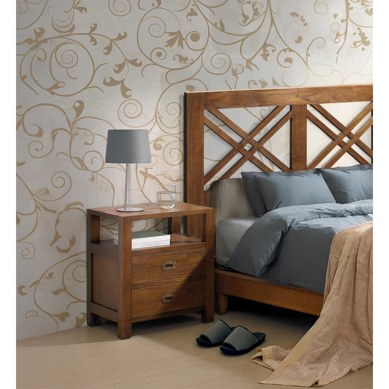 Guildhall 51cm W Solid Wood Bedside Table