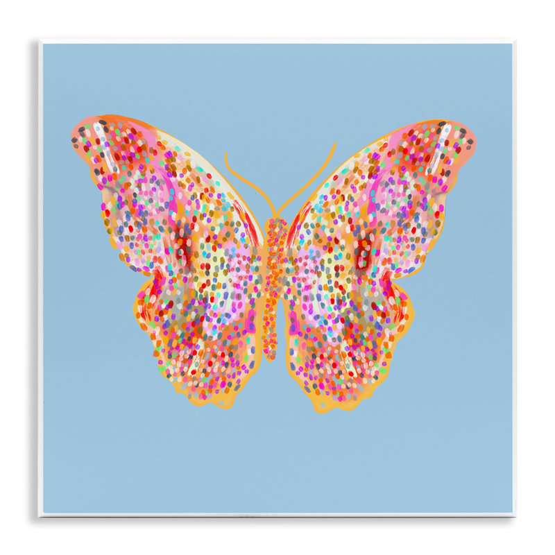 Plaque murale Spitzled Glitzy Butterfly, design par Ashley Singleton