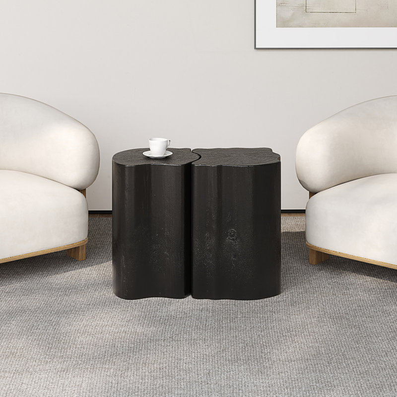 Table de bout 2-en-1, Noir