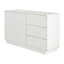 Buffet moderne blanc avec 2 portes et 3 tiroirs, rangement polyvalent pour la salle à manger et le salon-927752604