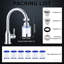 Filtre à eau de robinet d'évier avec rotation à 360 °, élimine le fluore, les métaux lourds et les sédiments de l'eau dure, purificateur universel pour évier de cuisine et de salle de bain (paquet de 2)