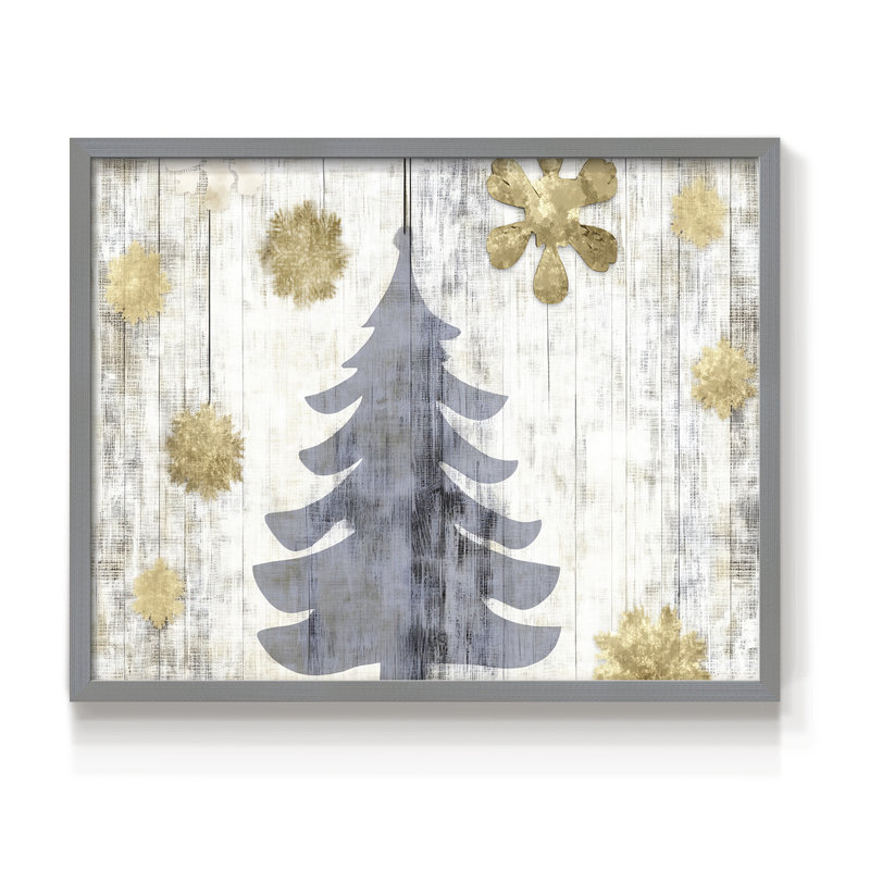 Chirstmas Art-C - Reproduction encadrée - réarmable, H 11 po x l 14 po, Gris