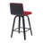 Fowey Biance Modern Swivel Counter Height or Bar Height Stool with Upholstered Seat and Wood Frame-381908574-381908573-381908576