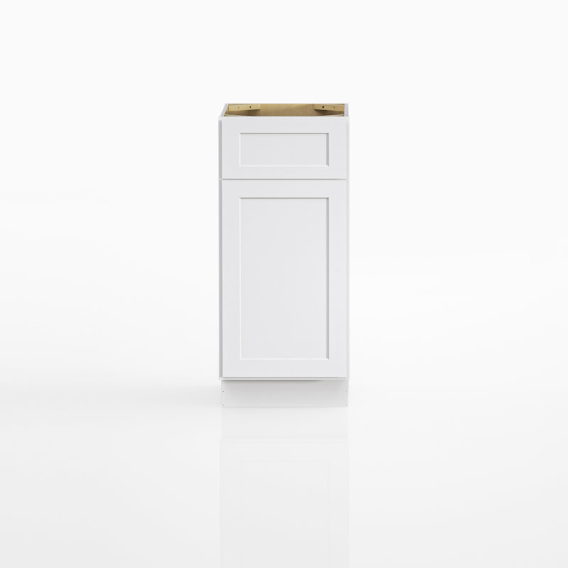 Modern Single Door Kitchen Base Cabinet With Top Drawer (Available In 12", 15", & 18" Widths), 15"