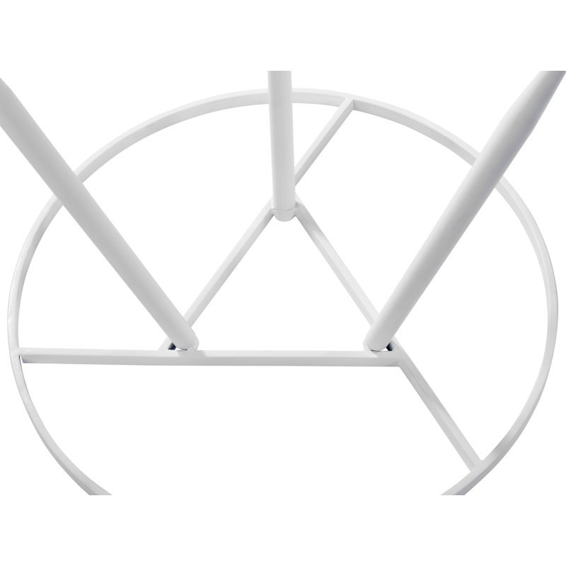 Tables d'appoint blanches rondes en métal - ensemble de 3
