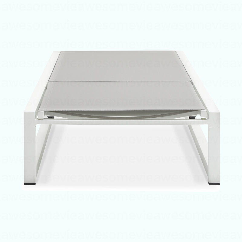 5-Level Adjustable Outdoor Chaise Lounge, Durable Aluminum Frame & PVC-coated polyester Mesh, Perfect For Patio/Poolside