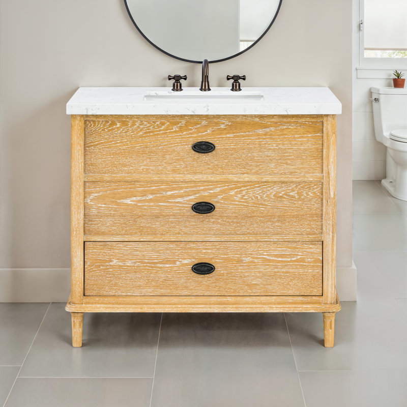 Ferndale 37'' Stone Top Bathroom Vanity 