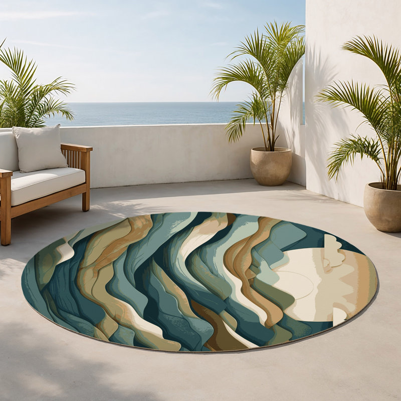 Tapis intérieur et extérieur Horizon, Rond 5 pi