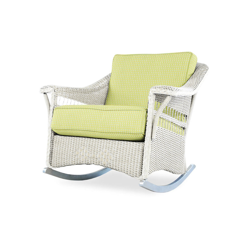 Nantucket Outdoor Rocker Chair, Callen Driftwood, Antique White