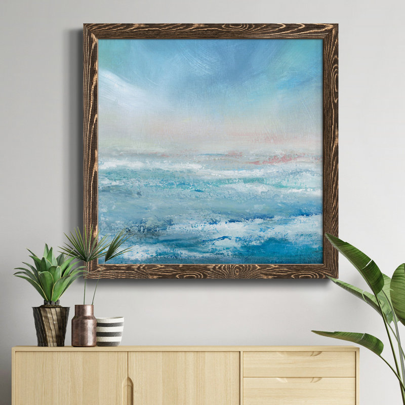 Après-midi délice - peinture sur toile encadrée, Cadre noyer, H 27,5 po x l 27,5 po x P 1,5 po
