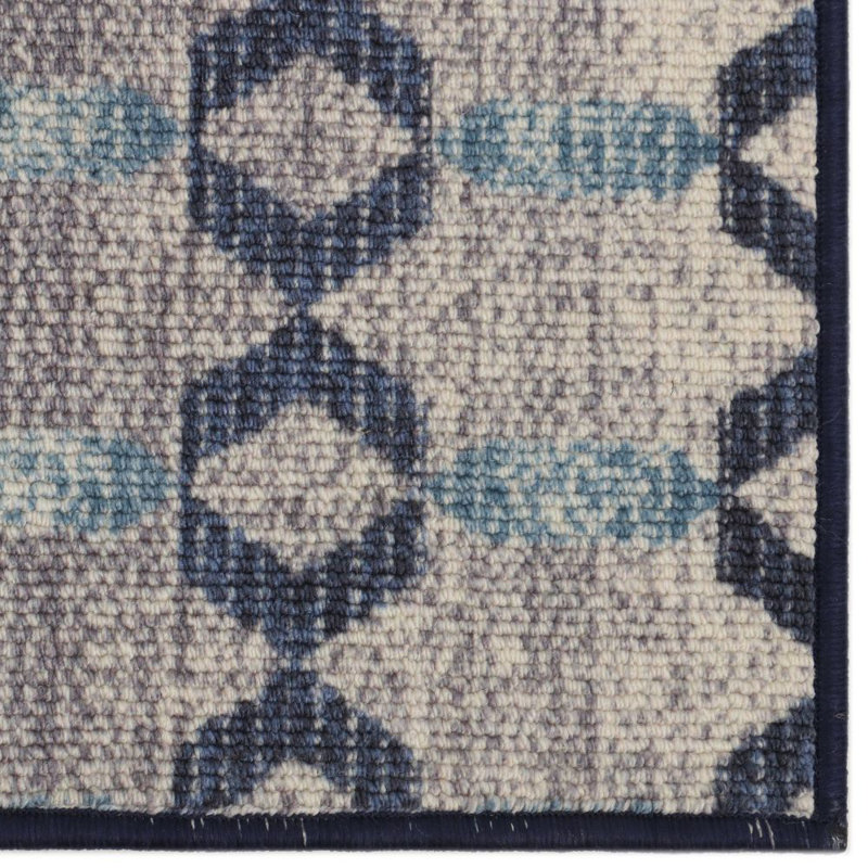 Tapis gris touffeté à motif géométrique Iyana, Rectangle 3 pi x 5 pi