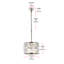 Luminaire suspendu tambour 3 lumières unique Swinney-22795712