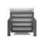 Hoyt 4-Piece Aluminum Lounge Outdoor Modern Conversation Sofa Set with Custom Cover-108357012