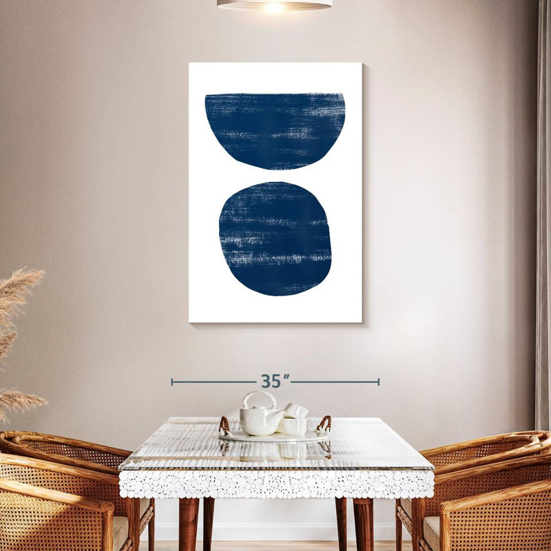 Avery Abstraction I - bleu marine, H 45 po x l 30 po