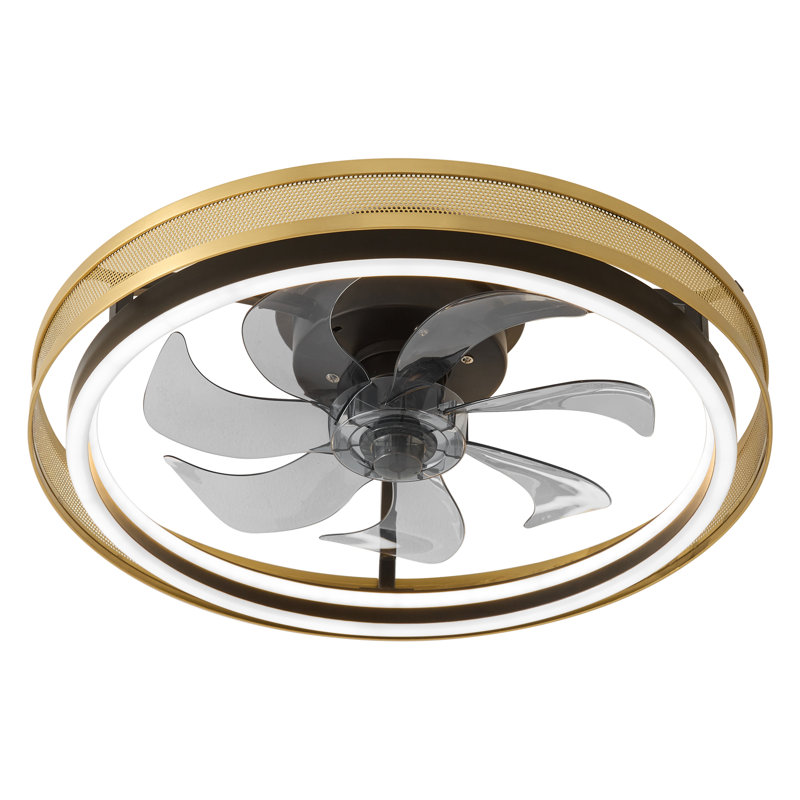 Ventilateur de plafond moderne à DEL avec luminosité - luminosité réglable et flux d'air réversible, conception d'éclairage intégrée
