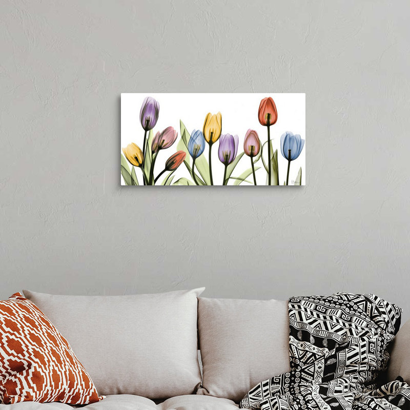 Tulipe - imprimé, H 10 po x l 20 po x P 10,5 po, Toile