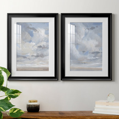 Bleu ciel I, reproduction encadrée de qualité supérieure - prête à être accrochée