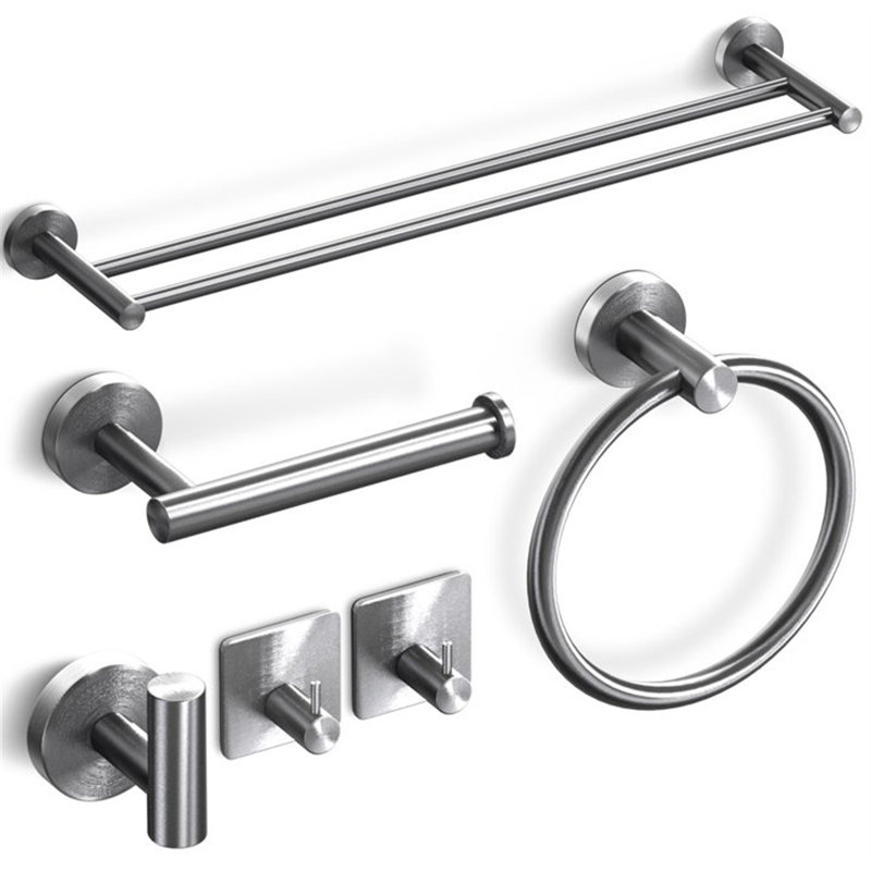 Ensemble de quincaillerie de salle de bain 6 pièces, Argent