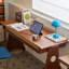 Bureau en noyer massif Mid-Century-1001738375