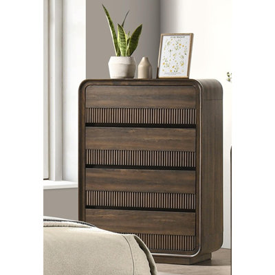 Mid-century 5- Drawer Chest, 5- Drawer Storage,for Bedroom, Living Room, Hallway