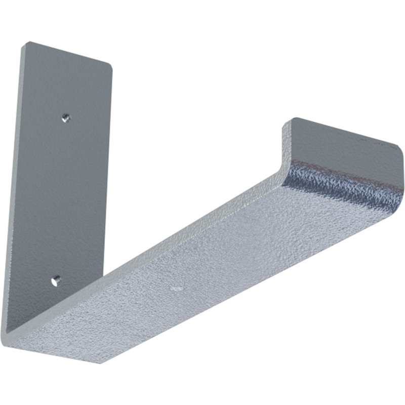 2"W x 10"D x 6 1/2"H Steel Hanging Shelf Bracket, White Primer, White Primer (Paintable), 5" H x 2" W x 10" D