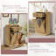 Armoire à linge inclinable de 35,8 po de hauteur, armoire à poubelle cannelée moderne avec tiroir, armoire à ordures cachée en bois pour la cuisine et la salle de bain-813923268