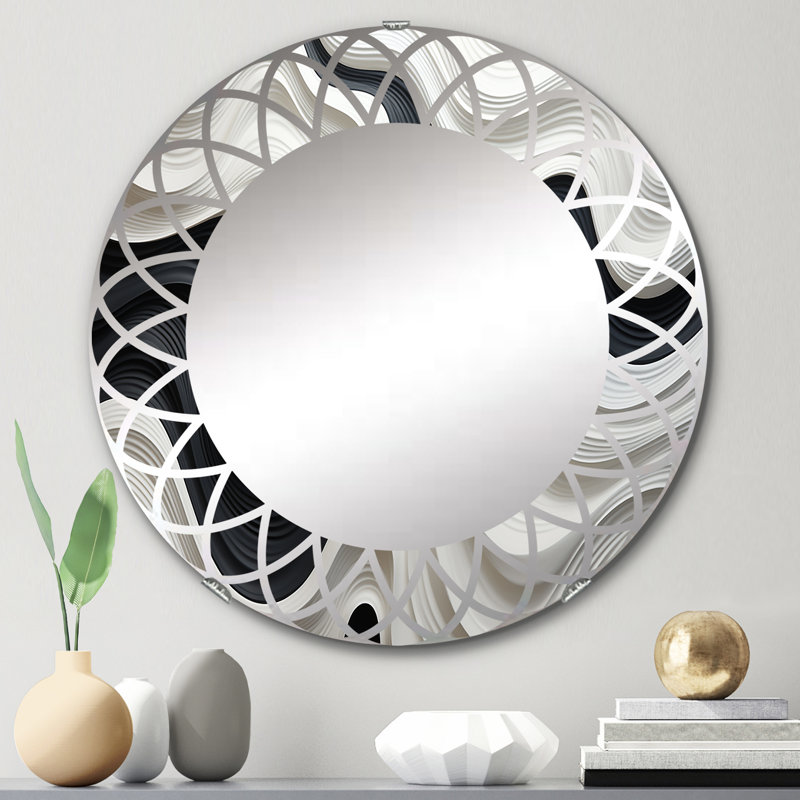 Danos - Miroir mural moderne rond, 24 po x 24 po