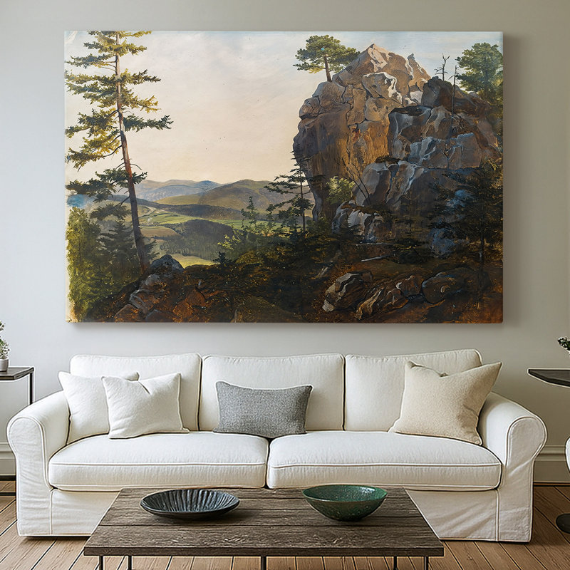 Paysage avec un sommet rocheux - Galerie d'art Gauermann - c. Milieu du 19e siècle, 40 x 60