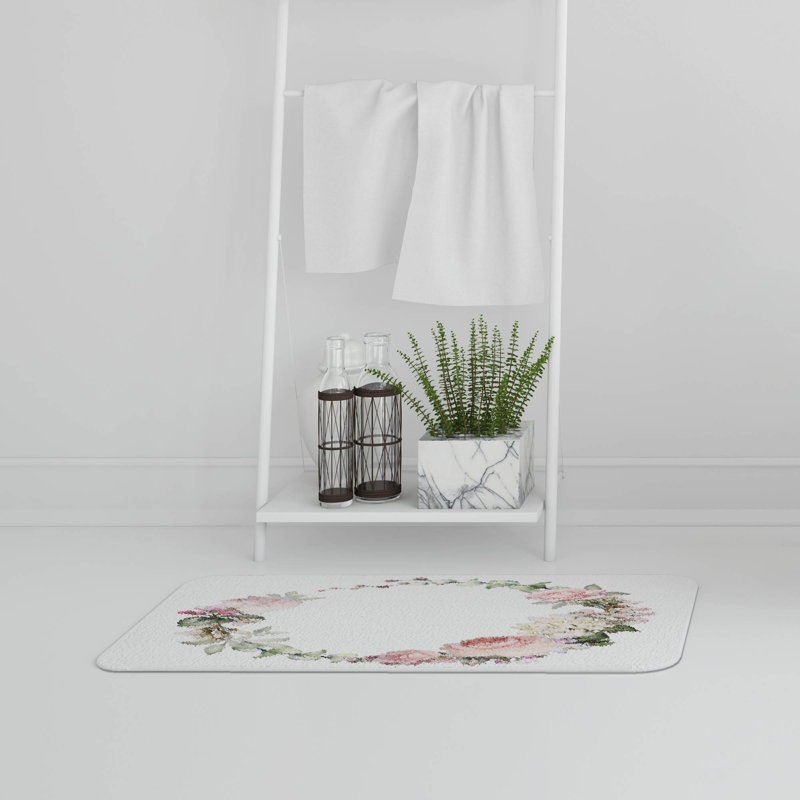 Jetter Non-Slip Bath Rug, Floral 2