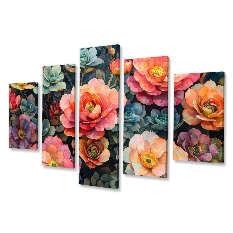 Emily - Succulent Wall Art - Art mural sur toile, diamant