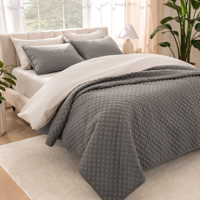 Ensemble de couvre-lit moderne et contemporain en microfibre 3 pièces 