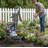 Large Outdoor Fountains With Vintage Pump