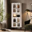 70.87'' Corner Metal Storage Cabinet with Doors and Adjustable Shelves Space Saving Organizer