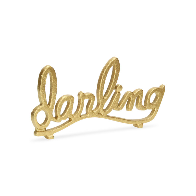 Bloc de lettres Mongillo Table Darling, Or