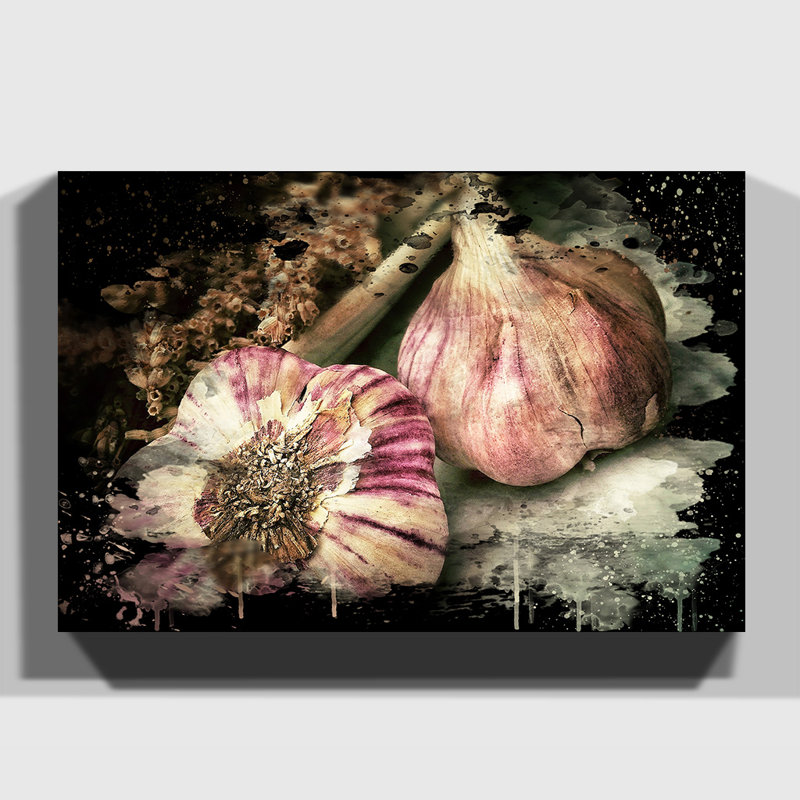 Garlic - Wrapped Canvas, 35cm H x 50cm W