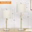 Ensemble de 2 lampes de table réglables à hauteur réglable, 3 ampoules à DEL à intensité variable, avec abat-jour en tissu-1547010857-1547011286