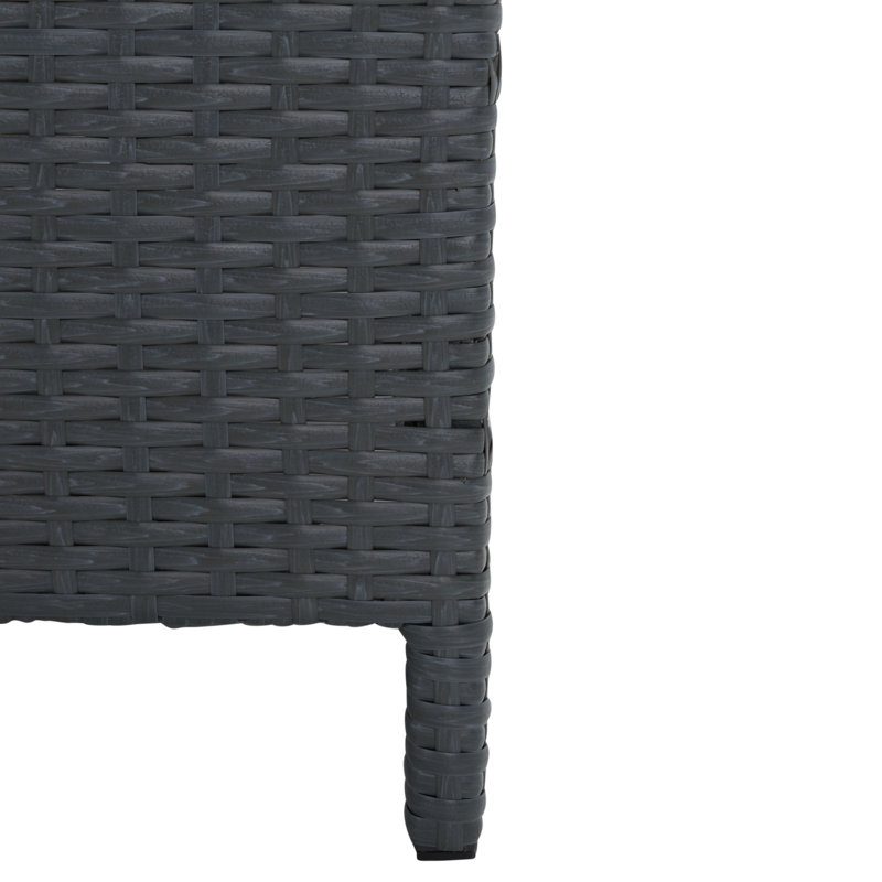 Andromeda Double Chaise Lounge with Cushion, Titanium/Sand