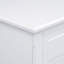 Table de chevet peinte de 28 po avec 3 tiroirs et rails coulissants, armoire de chevet simple avec poignée en métal, table d'appoint minimaliste avec pieds en caoutchouc pour canapé de chambre à coucher-121067746
