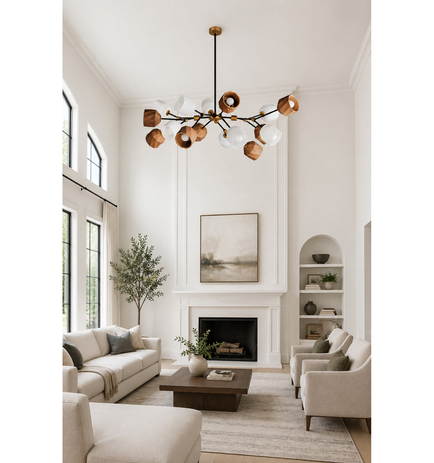 Mirielle 16 - Light Steel Dimmable Chandelier